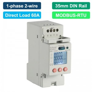 ADL100-ET/CT Single-phase DIN Rail Energy Meter connect with current transformer